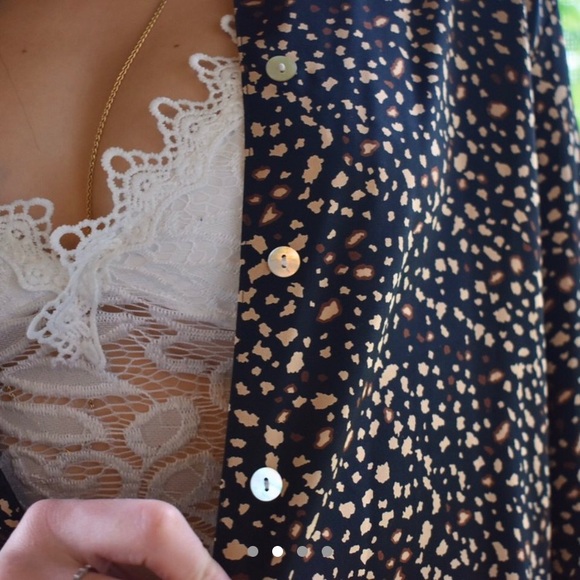 Notations Patterned Button Up - Picture 2 of 4